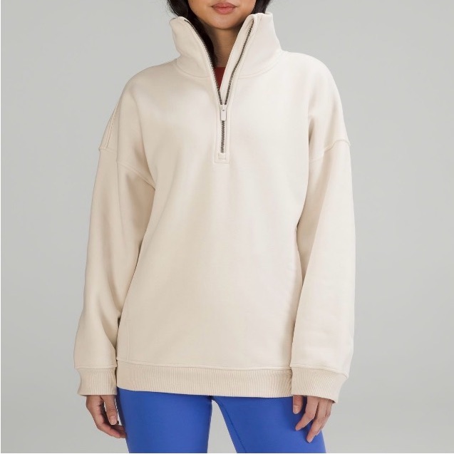 Lululemon Athletica Cream Half-Zip
